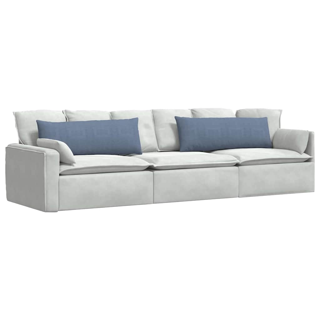 Sofa Kussens 2 stuks Blauw 120 x 40 cm Cordstof is nu te koop bij PeponiXL, paradijselijk wonen!