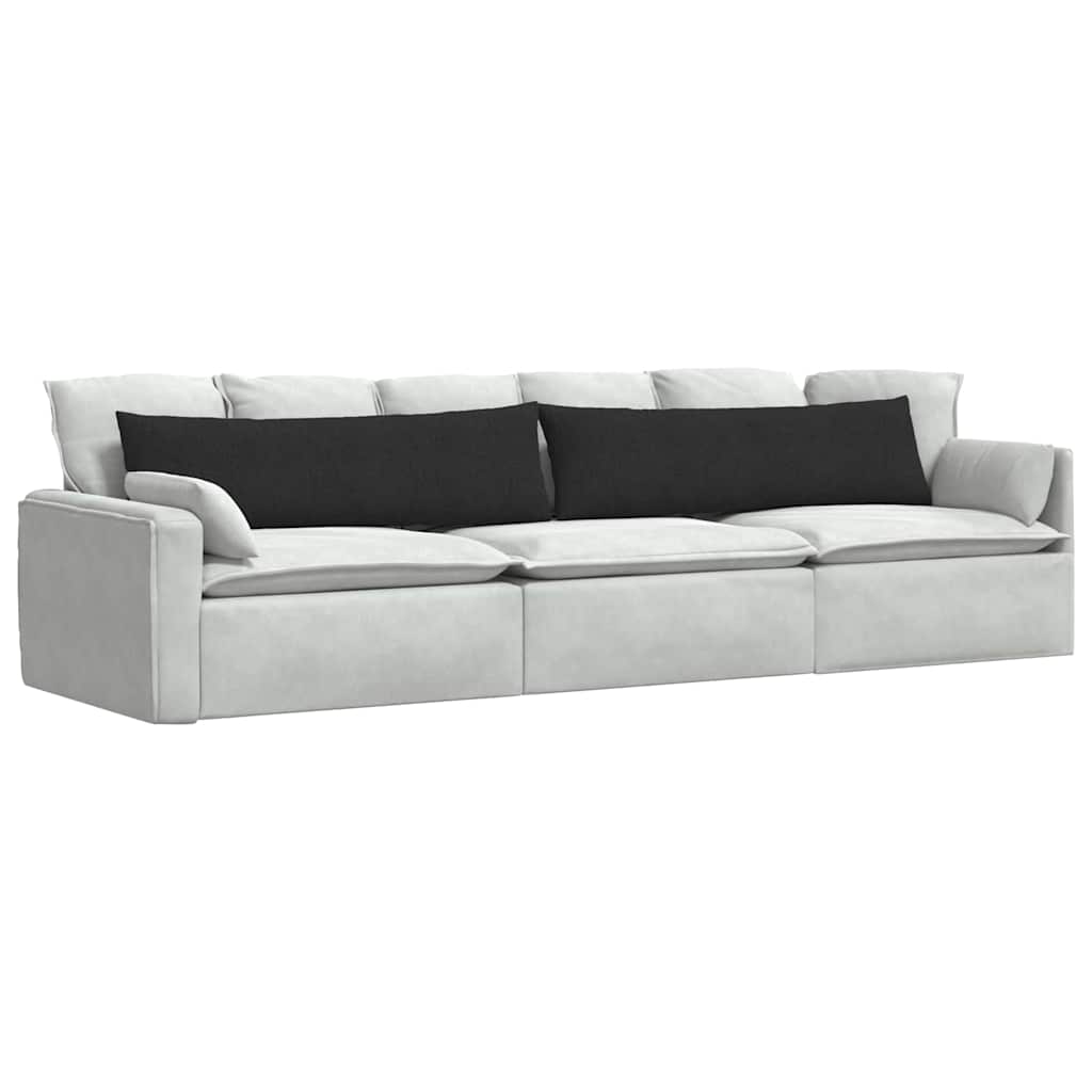 Sofa Kussens 2 stuks Zwart 145 x 40 cm Stof is nu te koop bij PeponiXL, paradijselijk wonen!