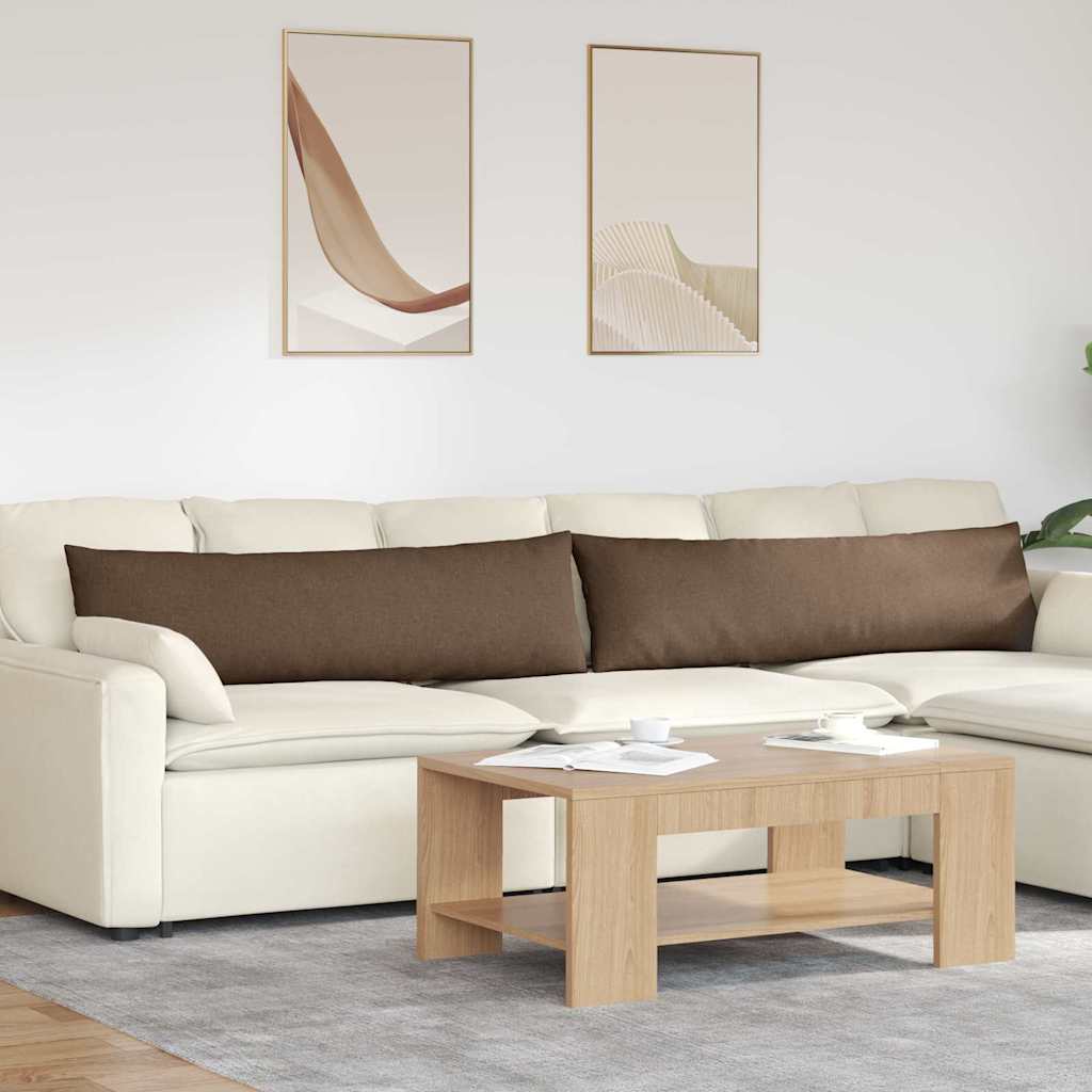 Sofa Kussens 2 stuks Bruin 145 x 40 cm Stof is nu te koop bij PeponiXL, paradijselijk wonen!