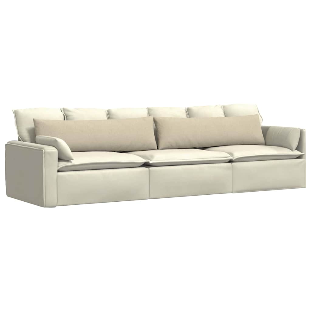 Sofa Kussens 2 stuks Crème 145 x 40 cm Stof is nu te koop bij PeponiXL, paradijselijk wonen!