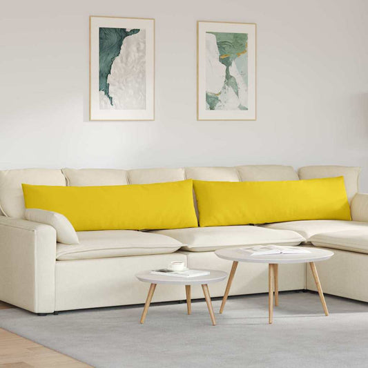 Sofa Kussens 2 stuks Lichtgeel 145 x 40 cm Stof is nu te koop bij PeponiXL, paradijselijk wonen!