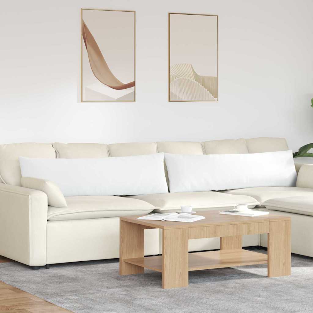 Sofa Kussens 2 stuks Wit 145 x 40 cm Stof is nu te koop bij PeponiXL, paradijselijk wonen!