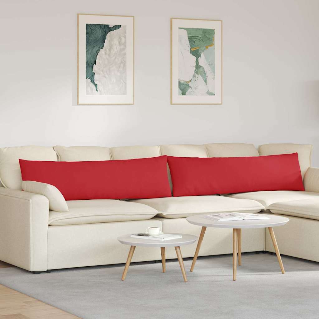 Sofa Kussens 2 stuks Rood 145 x 40 cm Stof is nu te koop bij PeponiXL, paradijselijk wonen!