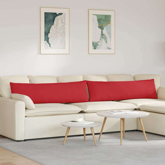 Sofa Kussens 2 stuks Rood 145 x 40 cm Stof is nu te koop bij PeponiXL, paradijselijk wonen!