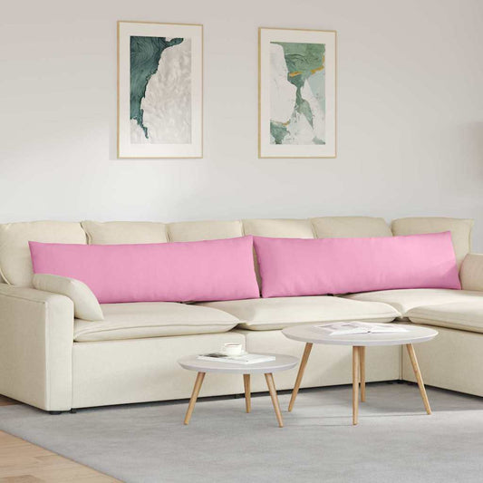 Sofa Kussens 2 stuks Roze 145 x 40 cm Stof is nu te koop bij PeponiXL, paradijselijk wonen!