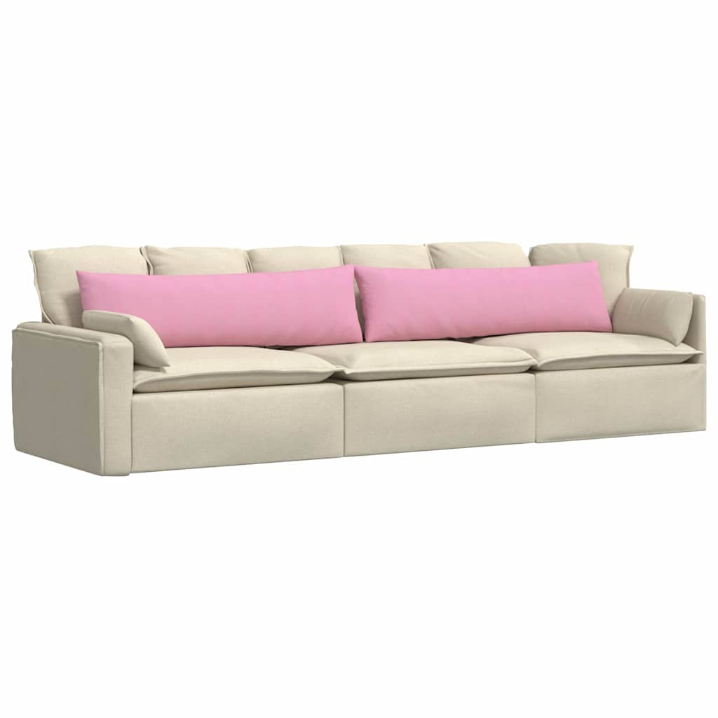 Sofa Kussens 2 stuks Roze 145 x 40 cm Stof is nu te koop bij PeponiXL, paradijselijk wonen!
