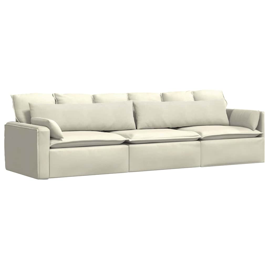 Sofa Kussens 2 stuks Crème 145 x 40 cm Cordstof is nu te koop bij PeponiXL, paradijselijk wonen!