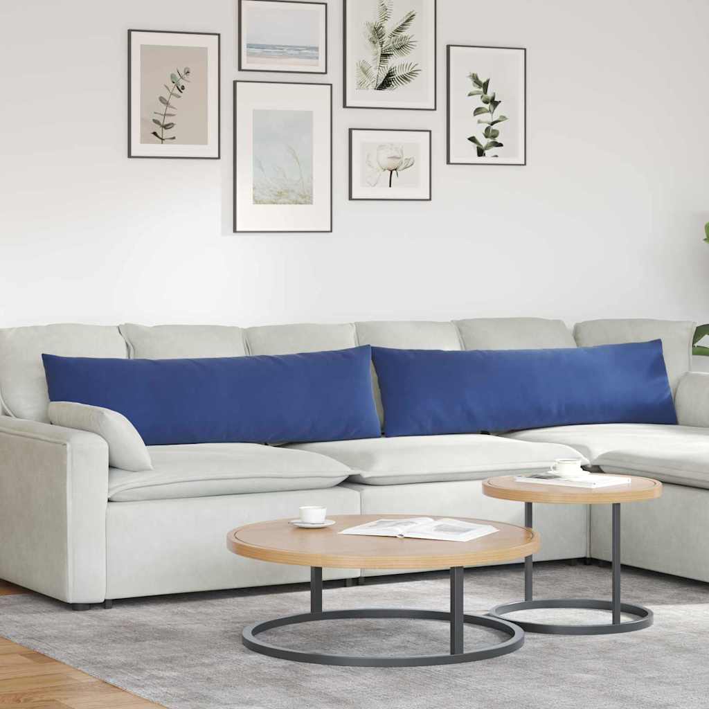 Sofa Kussens 2 stuks Politieblauw 145 x 40 cm Cordstof is nu te koop bij PeponiXL, paradijselijk wonen!