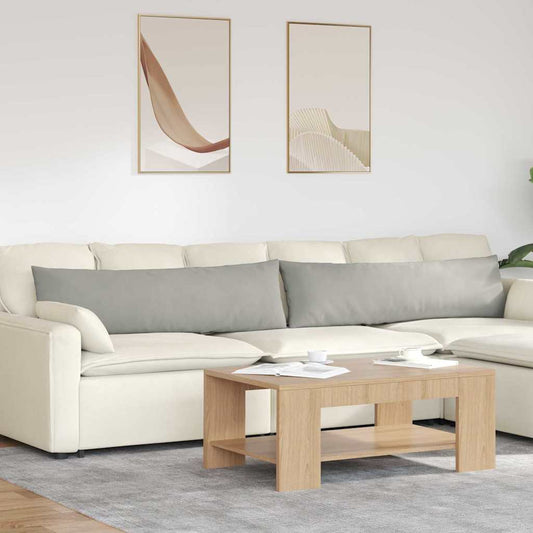 Sofa Kussens 2 stuks Lichtgrijs 145 x 40 cm Stof is nu te koop bij PeponiXL, paradijselijk wonen!