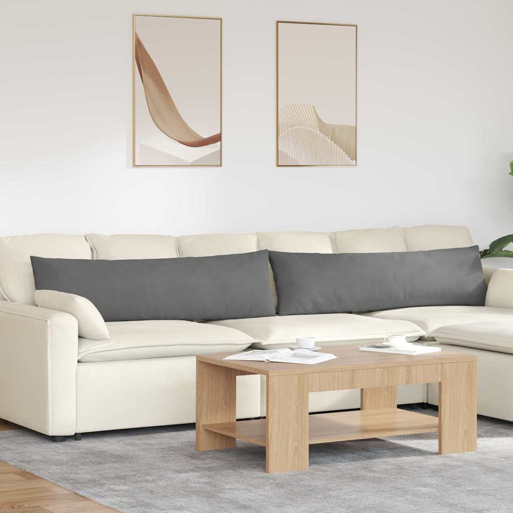 Sofa Kussens 2 stuks Donkergrijs 145 x 40 cm Stof is nu te koop bij PeponiXL, paradijselijk wonen!