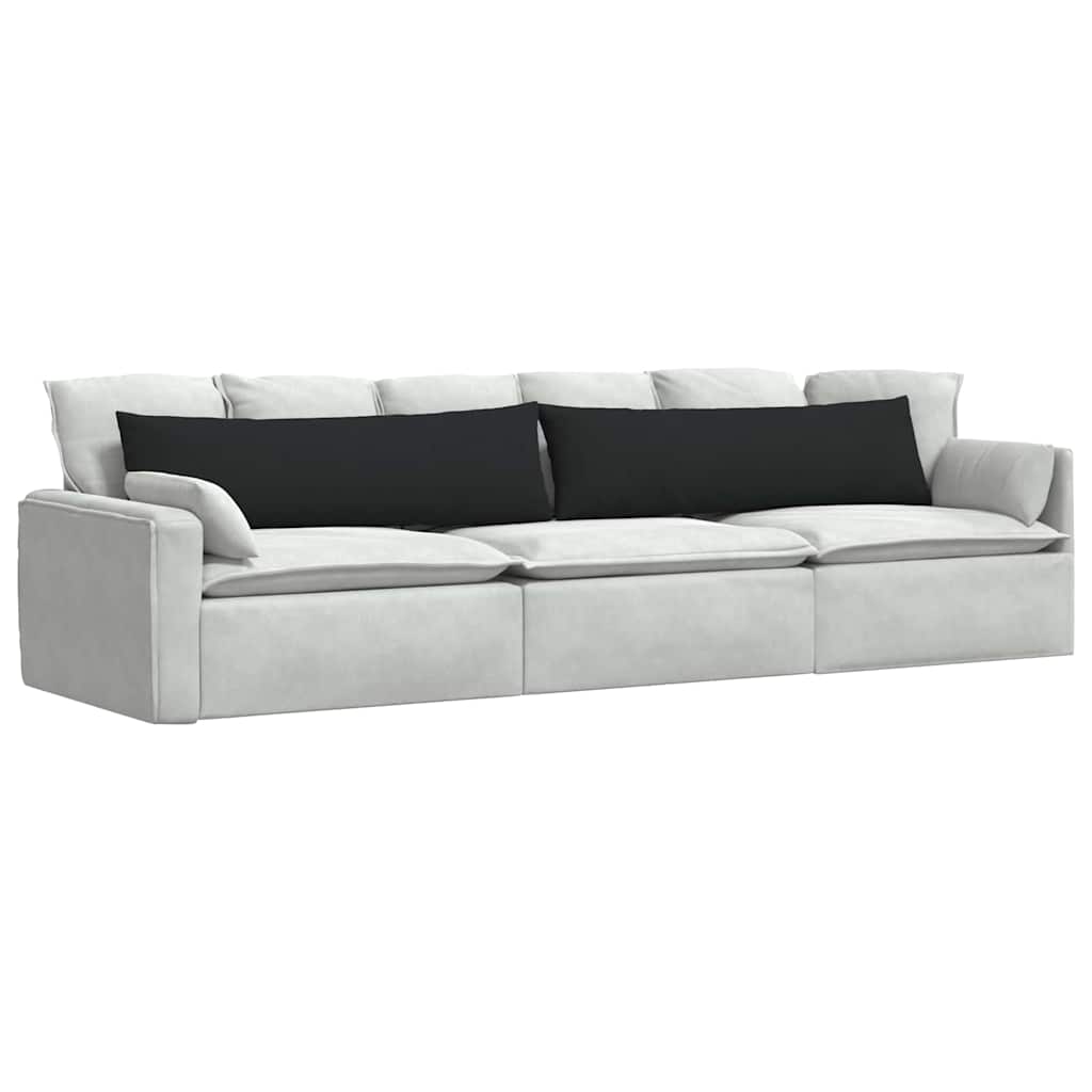 Sofa Kussens 2 stuks Zwart 145 x 40 cm Stof is nu te koop bij PeponiXL, paradijselijk wonen!