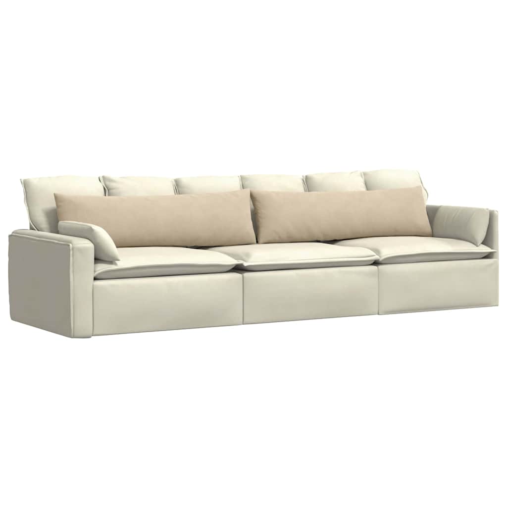 Sofa Kussens 2 stuks Crème 145 x 40 cm Stof is nu te koop bij PeponiXL, paradijselijk wonen!