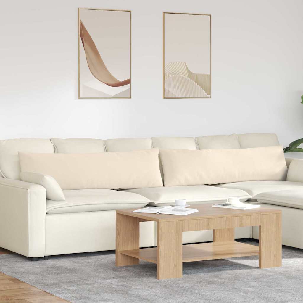 Sofa Kussens 2 stuks Beige 145 x 40 cm Stof is nu te koop bij PeponiXL, paradijselijk wonen!