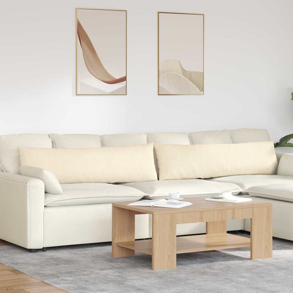 Sofa Kussens 2 stuks Crème 145 x 40 cm Cordstof is nu te koop bij PeponiXL, paradijselijk wonen!