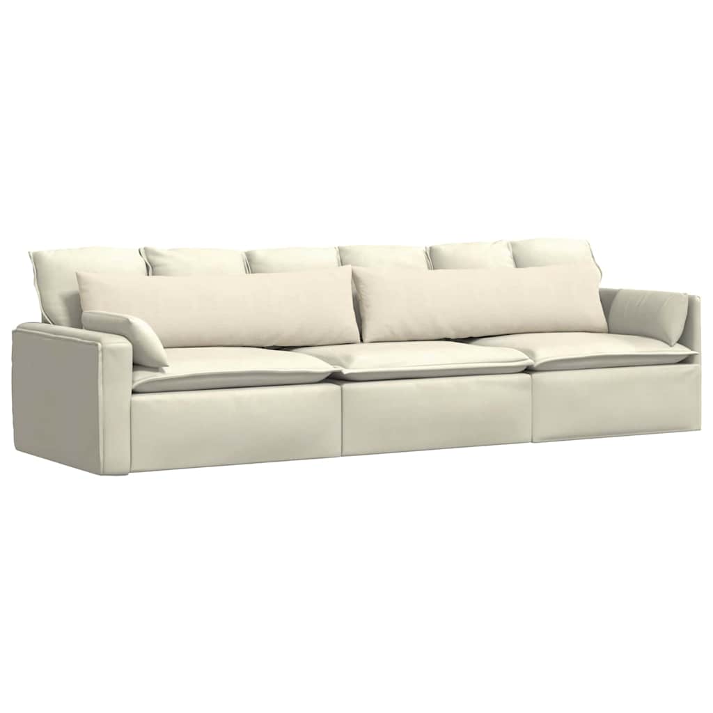 Sofa Kussens 2 stuks Crème 145 x 40 cm Cordstof is nu te koop bij PeponiXL, paradijselijk wonen!
