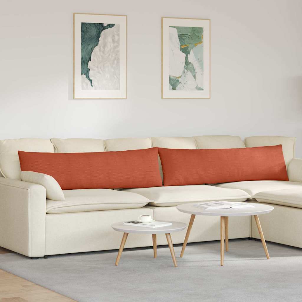 Sofa Kussens 2 stuks Rood-oranje 145 x 40 cm Cordstof is nu te koop bij PeponiXL, paradijselijk wonen!