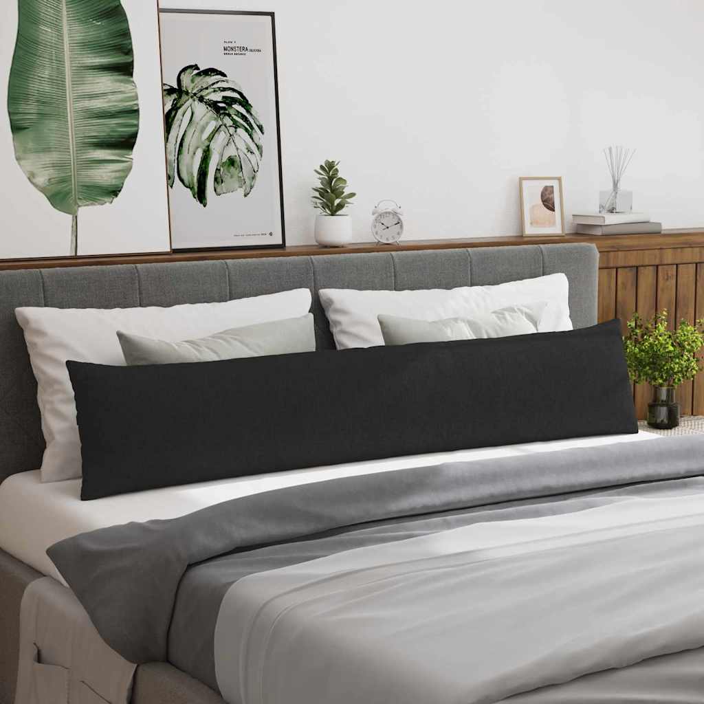 Sofa Kussens 2 stuks Zwart 200 x 40 cm Stof is nu te koop bij PeponiXL, paradijselijk wonen!