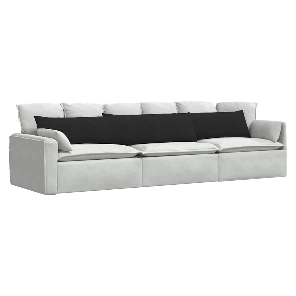 Sofa Kussens 2 stuks Zwart 200 x 40 cm Stof is nu te koop bij PeponiXL, paradijselijk wonen!