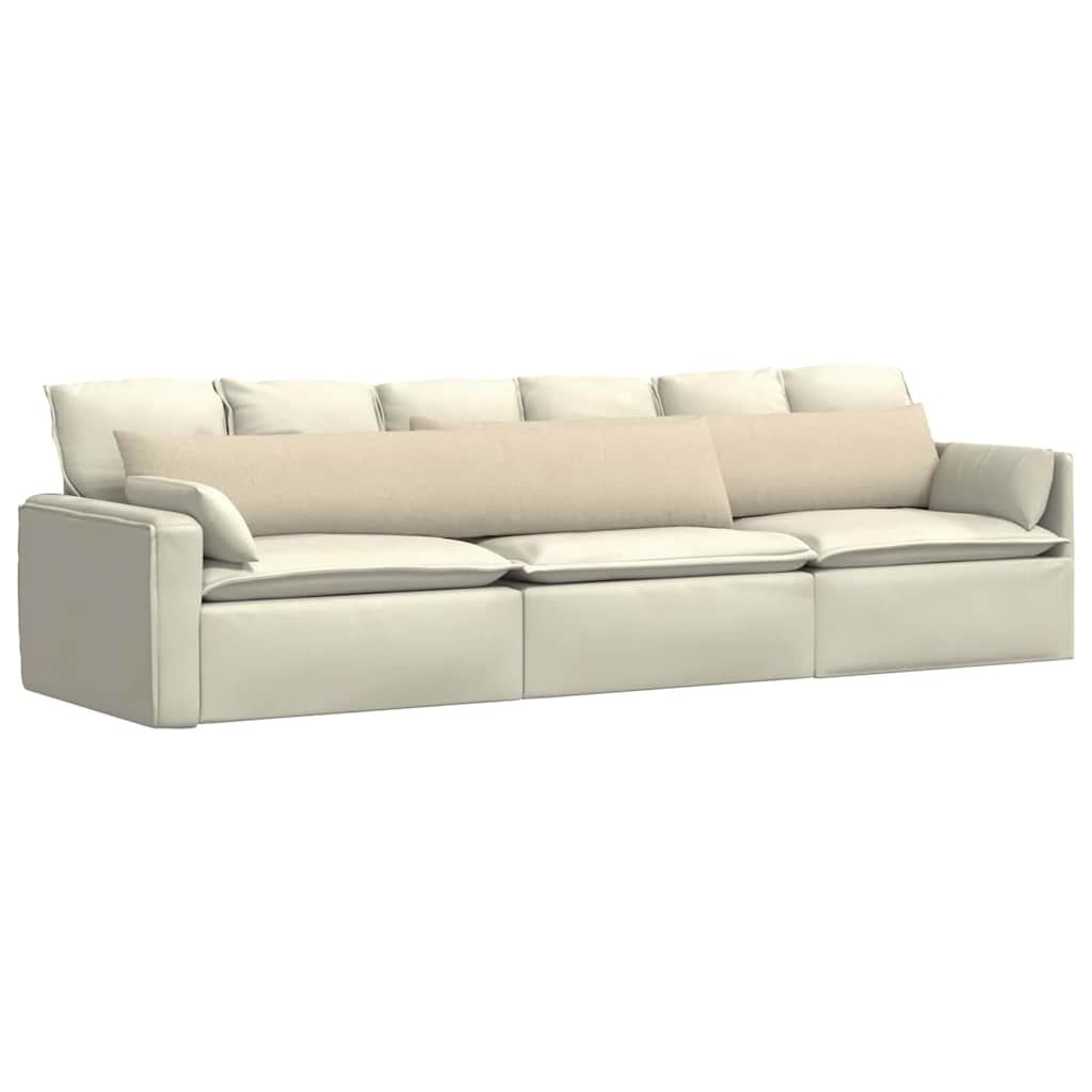 Sofa Kussens 2 stuks Crème 200 x 40 cm Stof is nu te koop bij PeponiXL, paradijselijk wonen!