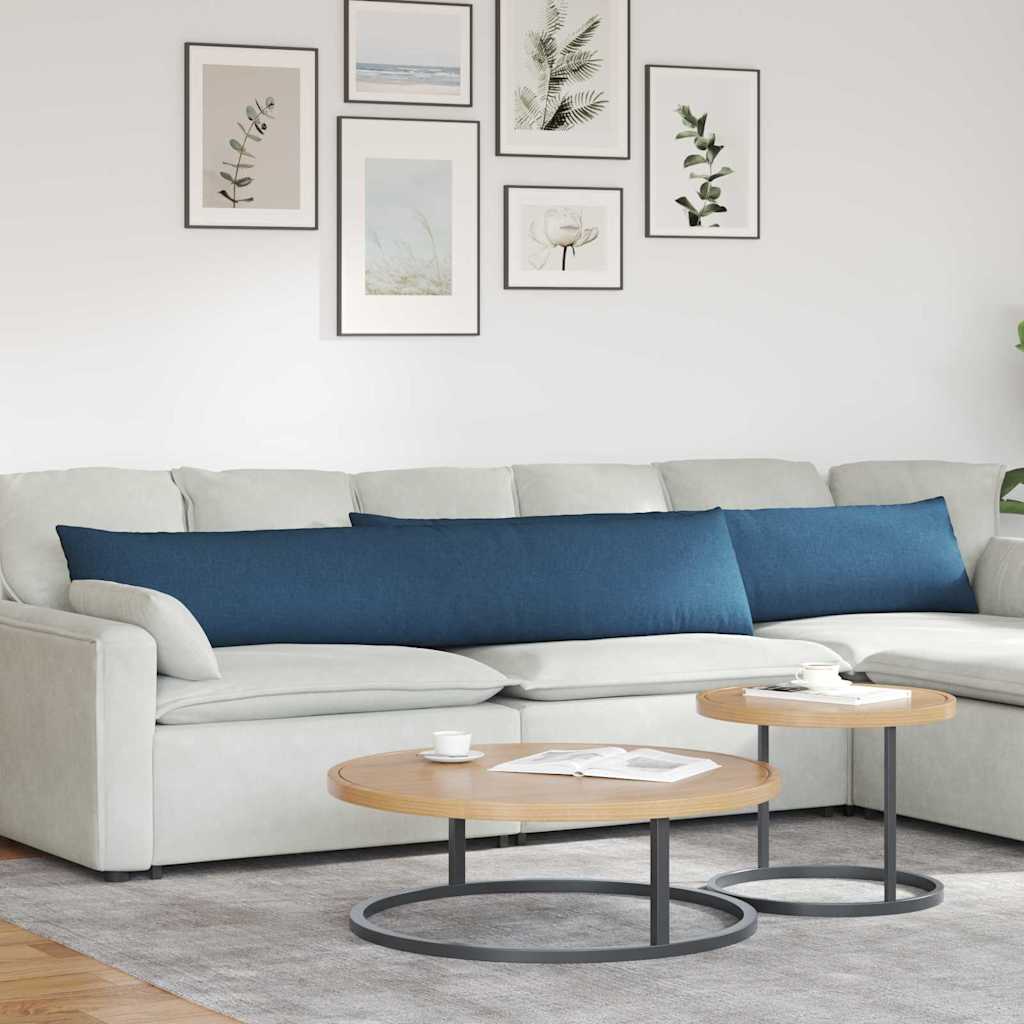 Sofa Kussens 2 stuks Blauw 200 x 40 cm Stof is nu te koop bij PeponiXL, paradijselijk wonen!