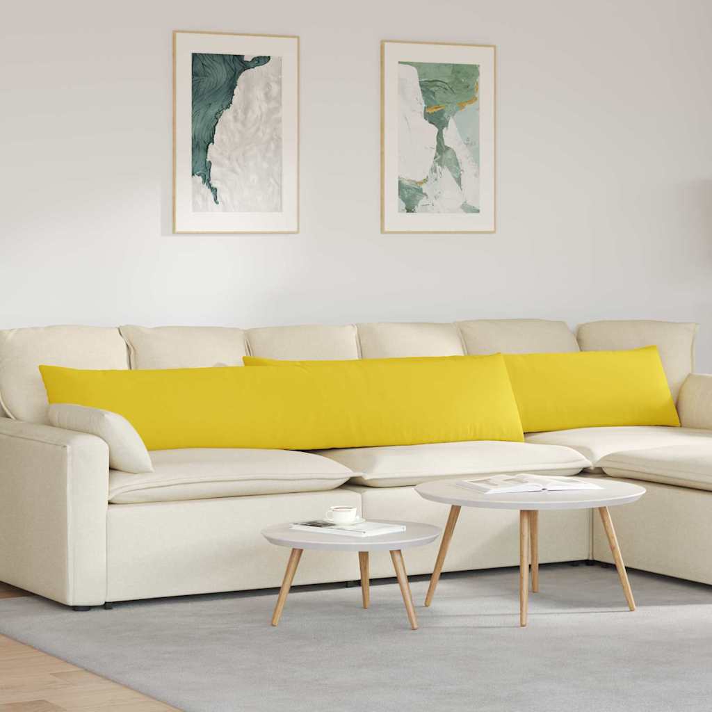 Sofa Kussens 2 stuks Lichtgeel 200 x 40 cm Stof is nu te koop bij PeponiXL, paradijselijk wonen!