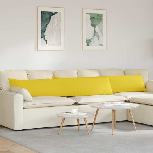 Sofa Kussens 2 stuks Lichtgeel 200 x 40 cm Stof is nu te koop bij PeponiXL, paradijselijk wonen!
