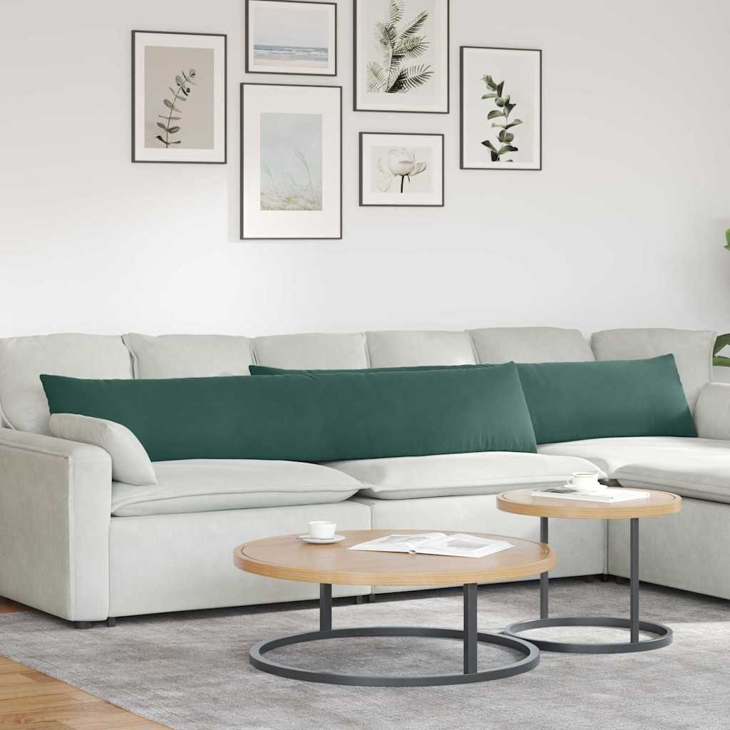 Sofa Kussens 2 stuks Donkergroen 200 x 40 cm Cordstof is nu te koop bij PeponiXL, paradijselijk wonen!