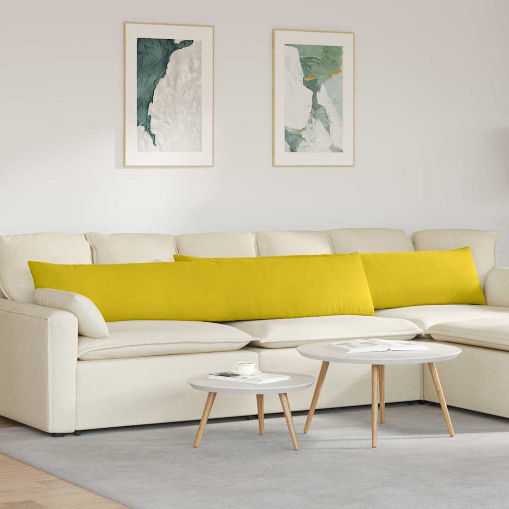 Sofa Kussens 2 stuks Geel 200 x 40 cm Cordstof is nu te koop bij PeponiXL, paradijselijk wonen!