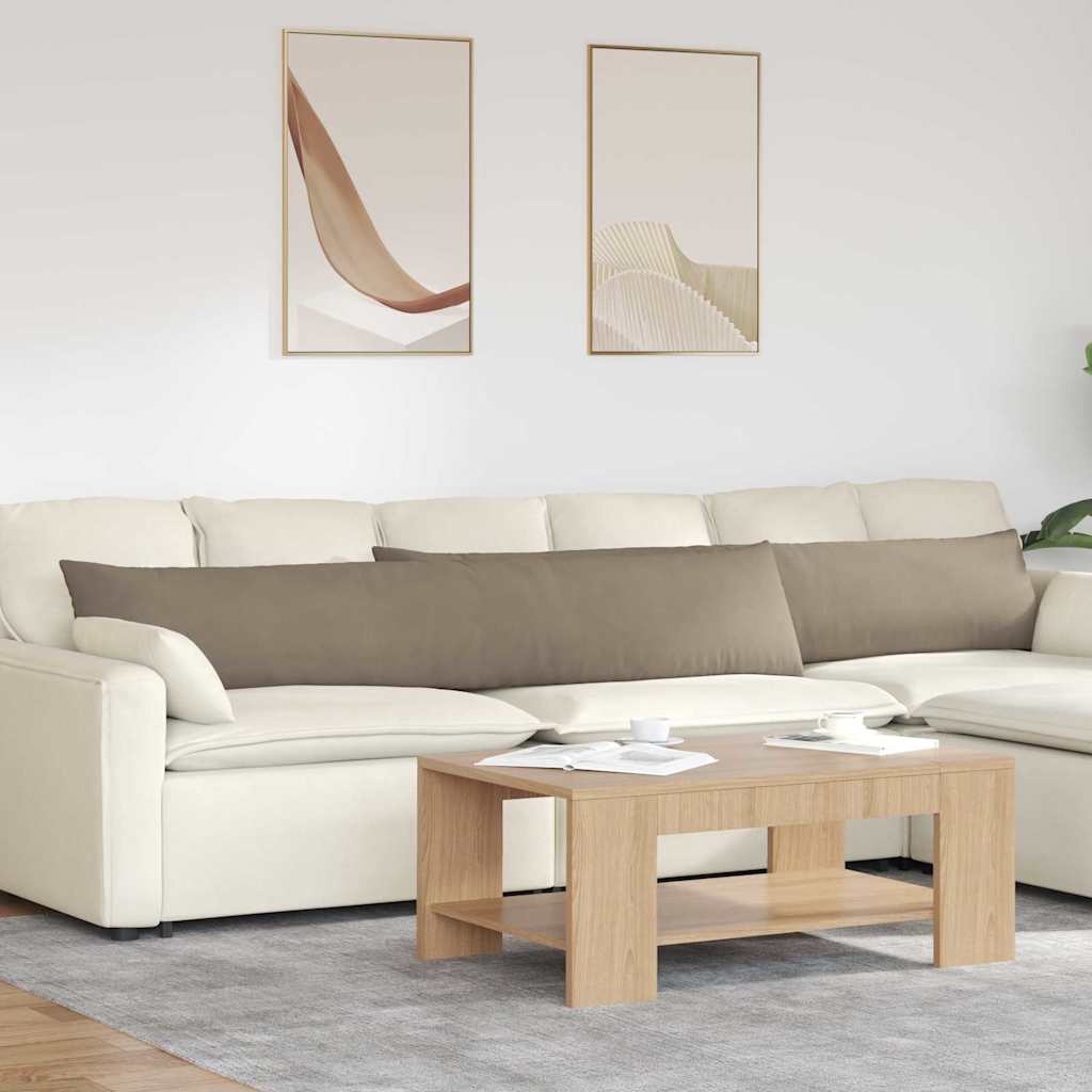Sofa Kussens 2 stuks Taupe 200 x 40 cm Stof is nu te koop bij PeponiXL, paradijselijk wonen!