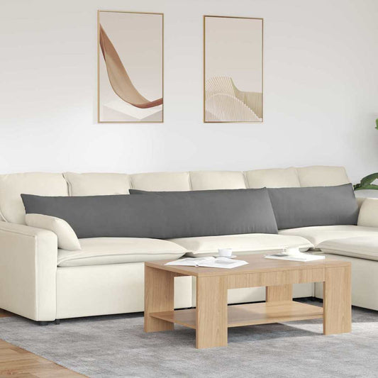 Sofa Kussens 2 stuks Donkergrijs 200 x 40 cm Stof is nu te koop bij PeponiXL, paradijselijk wonen!