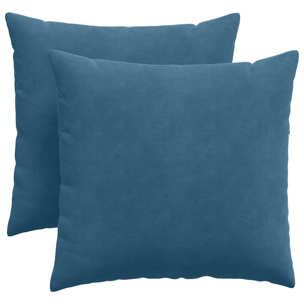Sofa Kussens 2 stuks Blauw 45 x 45 cm Cordstof is nu te koop bij PeponiXL, paradijselijk wonen!