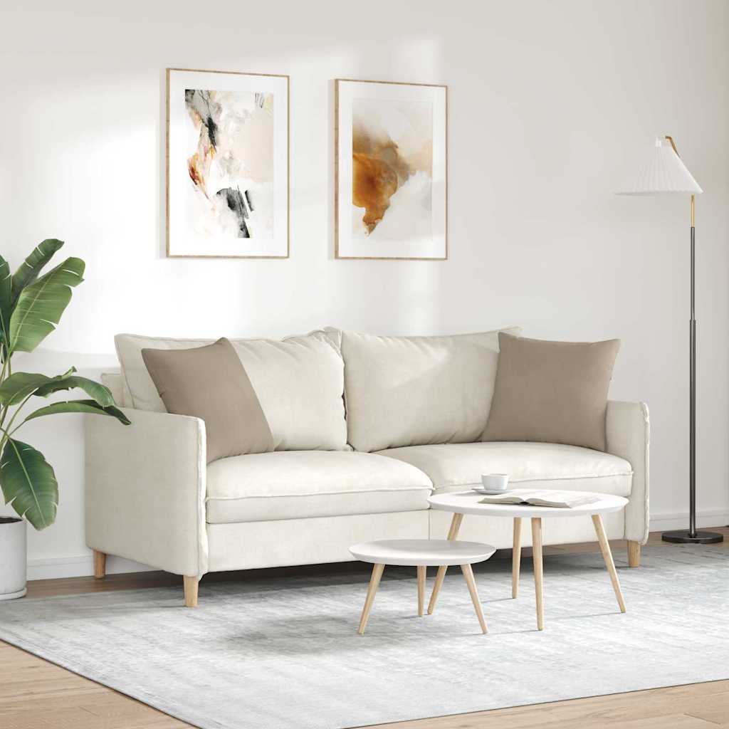 Sofa Kussens 2 stuks Taupe 45 x 45 cm Stof is nu te koop bij PeponiXL, paradijselijk wonen!