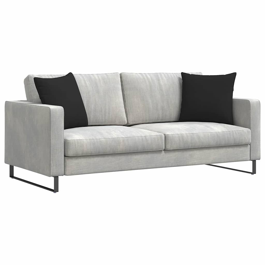 Sofa Kussens 2 stuks Zwart 45 x 45 cm Stof is nu te koop bij PeponiXL, paradijselijk wonen!