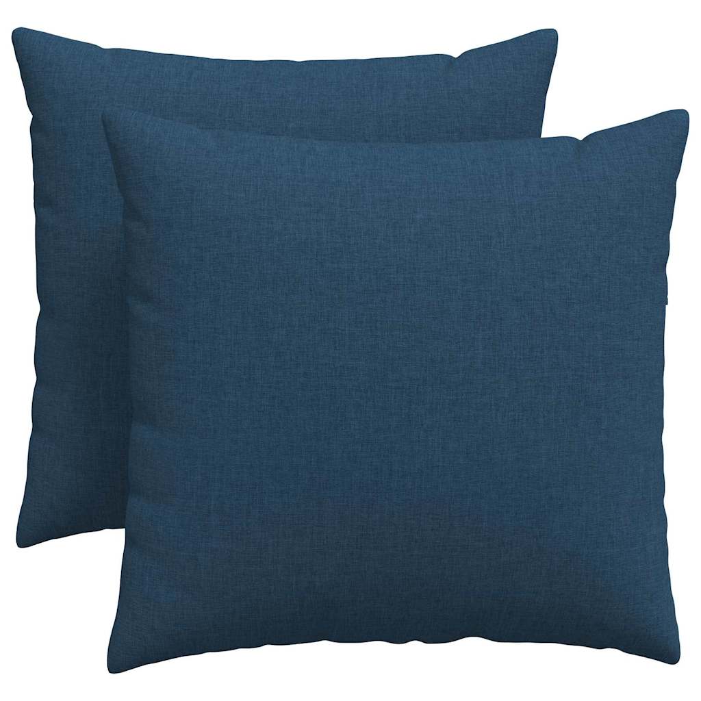 Sofa Kussens 2 stuks Blauw 50 x 50 cm Stof is nu te koop bij PeponiXL, paradijselijk wonen!