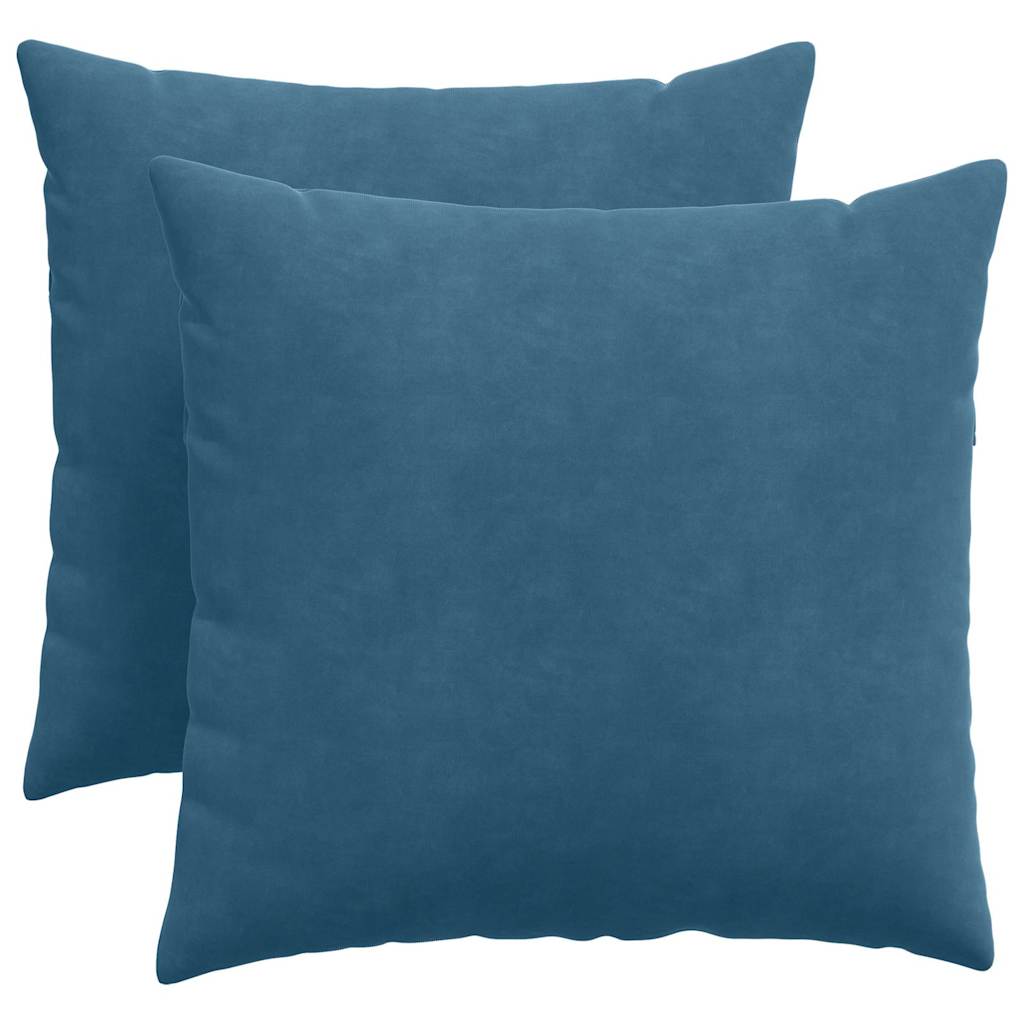 Sofa Kussens 2 stuks Blauw 50 x 50 cm Cordstof is nu te koop bij PeponiXL, paradijselijk wonen!