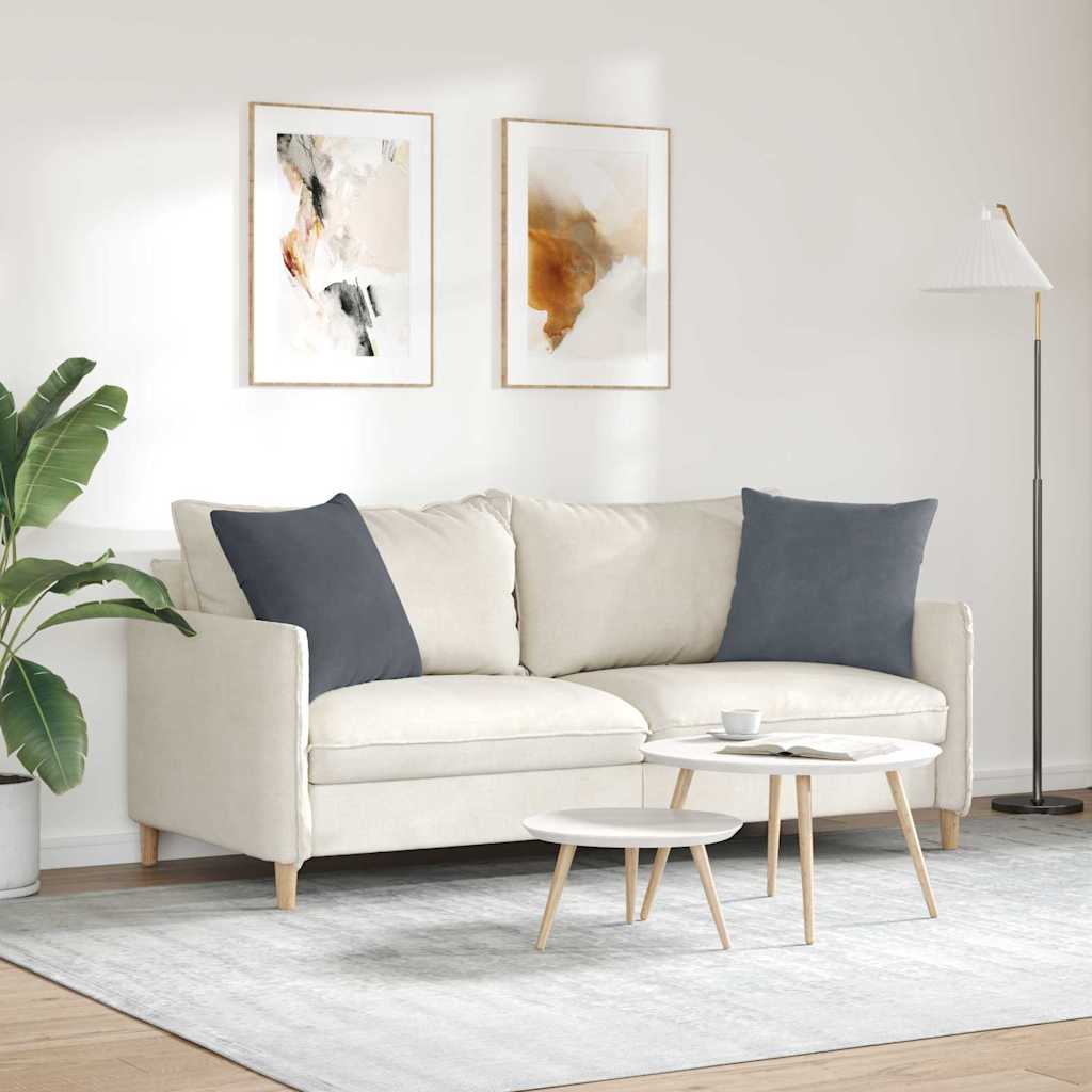 Sofa Kussens 2 stuks Donkergrijs 50 x 50 cm Cordstof is nu te koop bij PeponiXL, paradijselijk wonen!