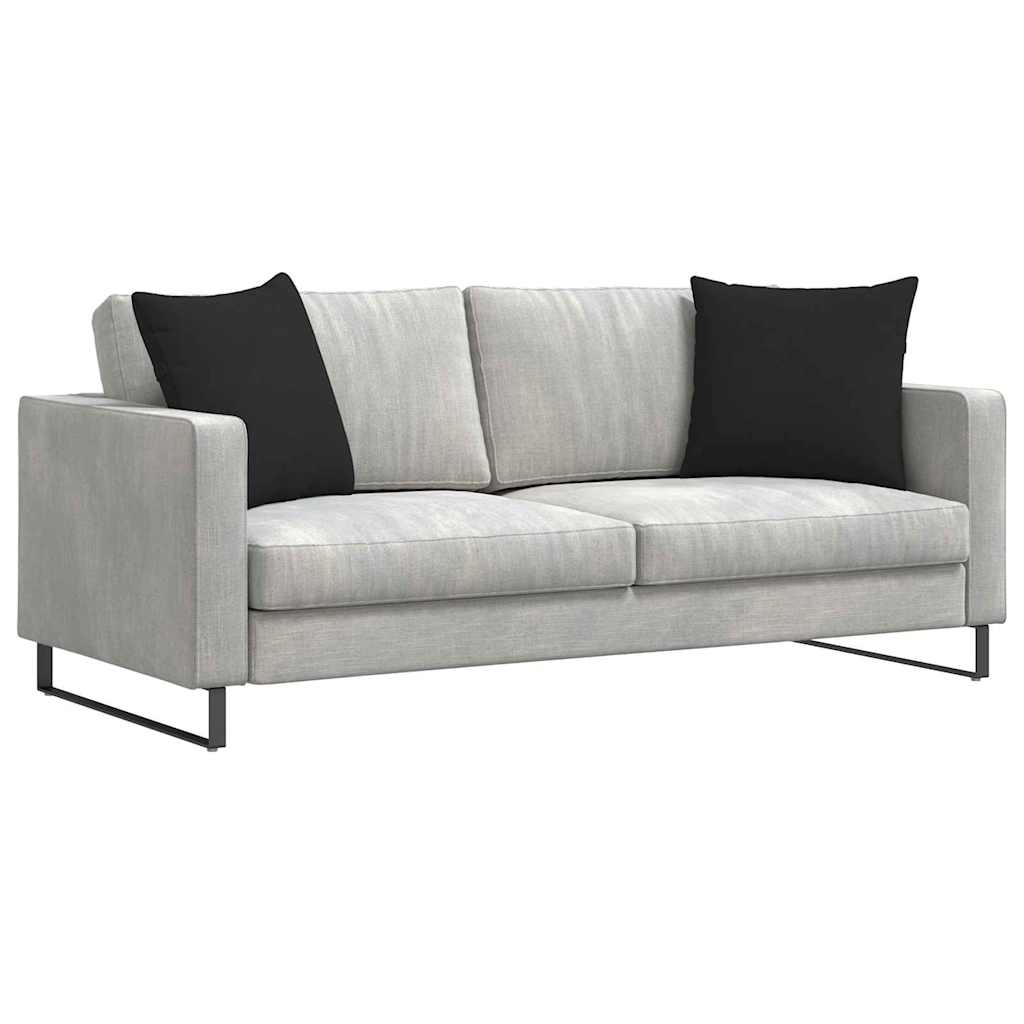 Sofa Kussens 2 stuks Zwart 50 x 50 cm Stof is nu te koop bij PeponiXL, paradijselijk wonen!