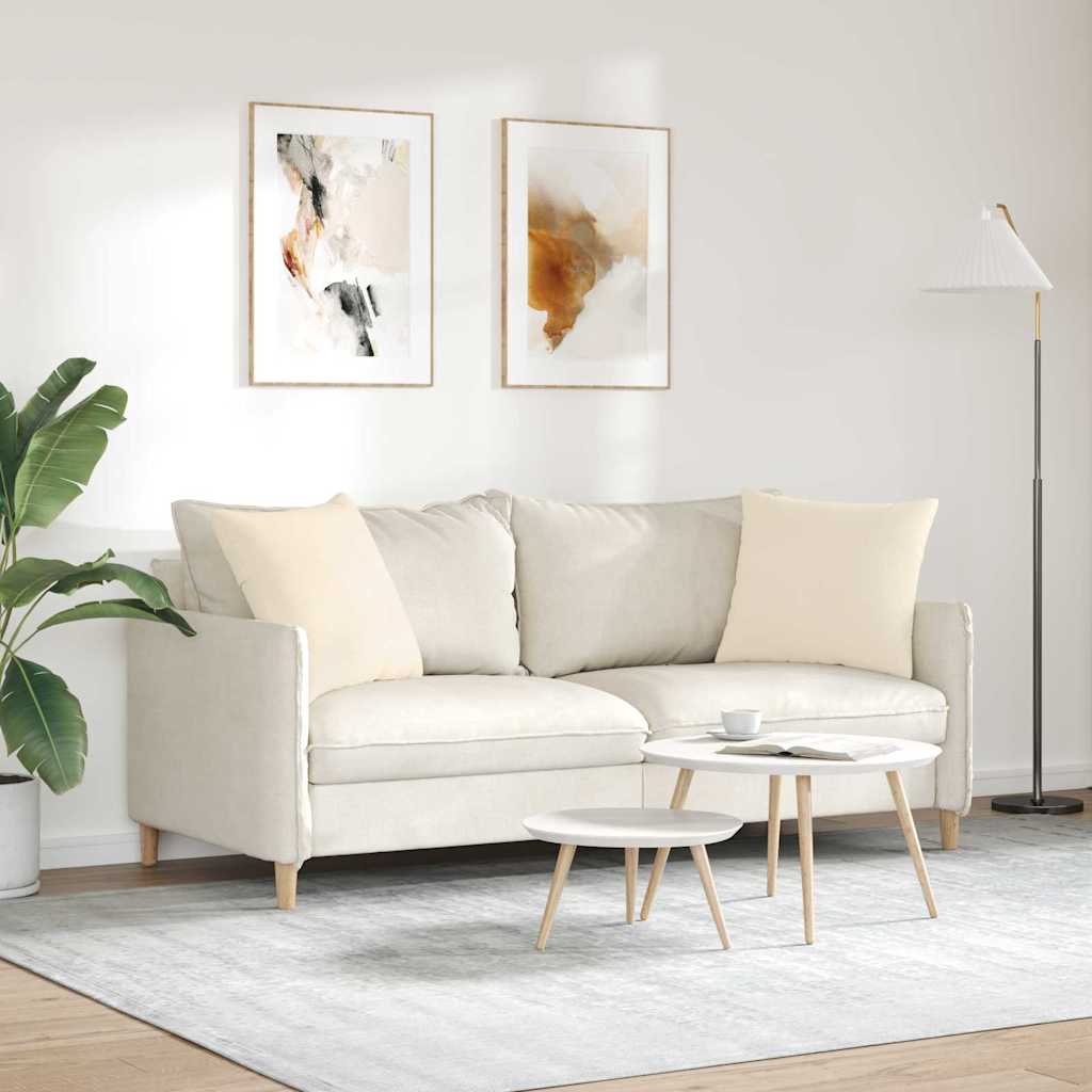Sofa Kussens 2 stuks Beige 50 x 50 cm Stof is nu te koop bij PeponiXL, paradijselijk wonen!