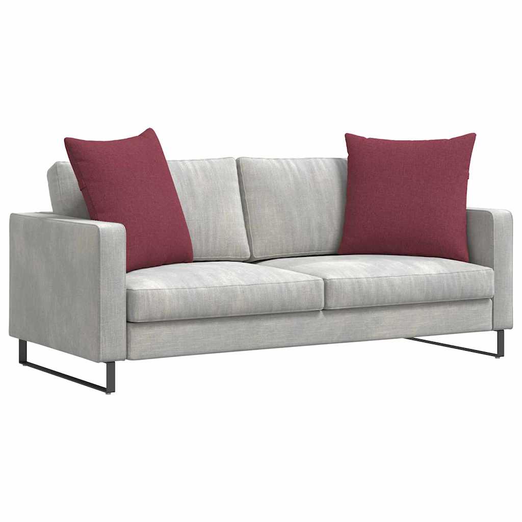 Sofa Kussens 2 stuks Wijnrood 60 x 60 cm Stof is nu te koop bij PeponiXL, paradijselijk wonen!