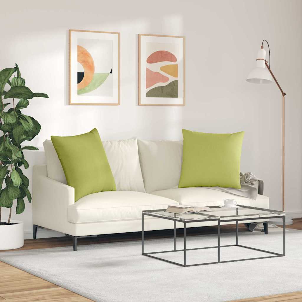 Sofa Kussens 2 stuks Lichtgroen 60 x 60 cm Stof is nu te koop bij PeponiXL, paradijselijk wonen!