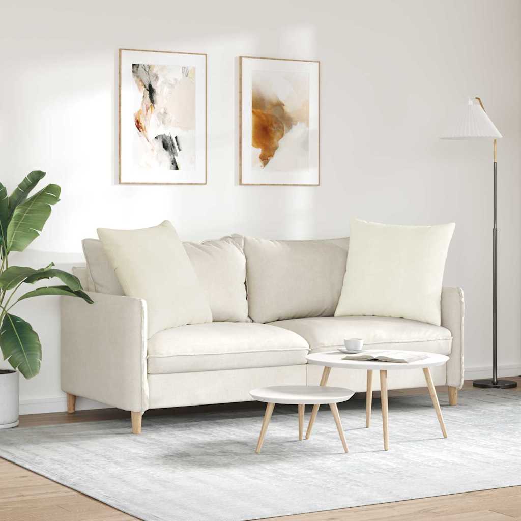Sofa Kussens 2 stuks Crème 60 x 60 cm Cordstof is nu te koop bij PeponiXL, paradijselijk wonen!