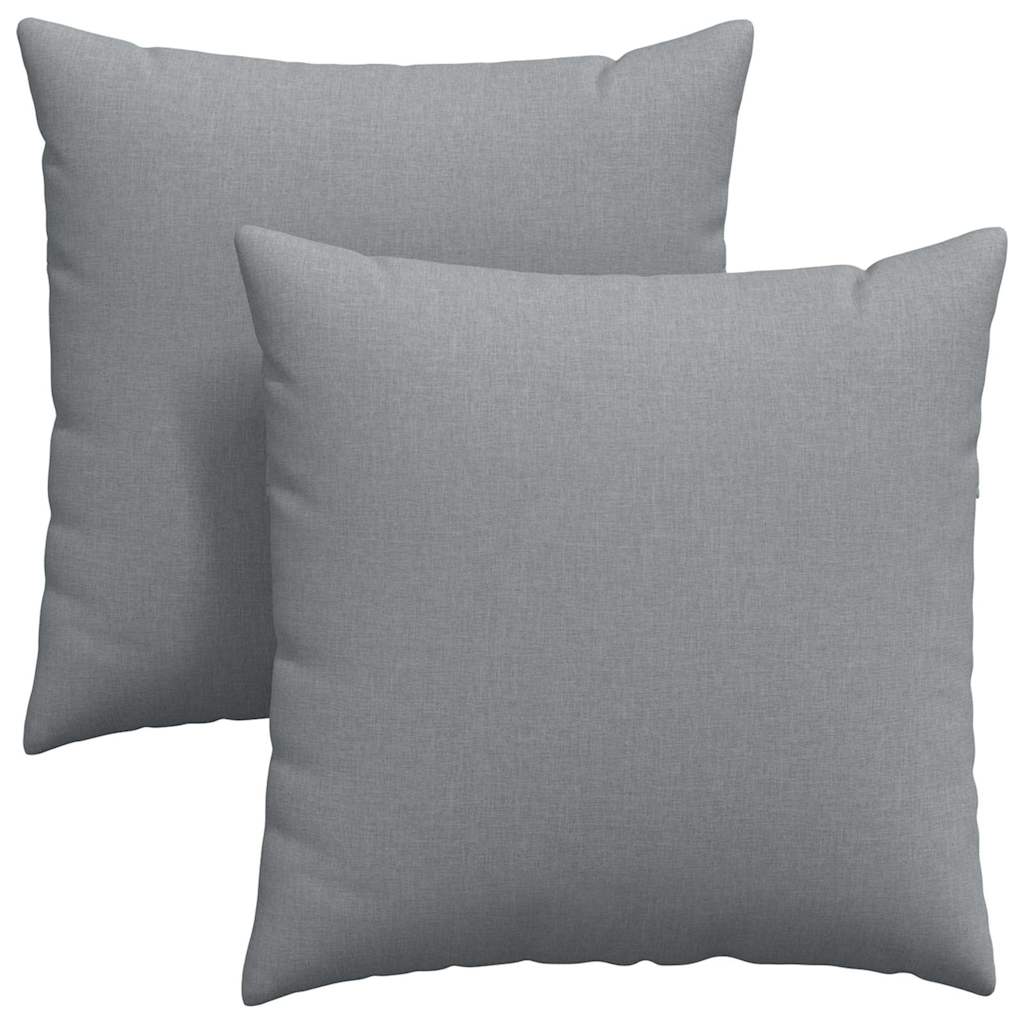 Sofa Kussens 2 pcs Lichtgrijs 80 x 80 cm Stof is nu te koop bij PeponiXL, paradijselijk wonen!