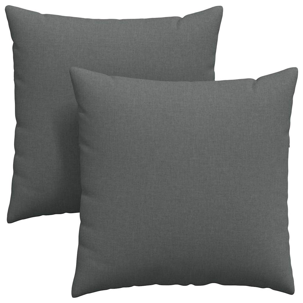 Sofa Kussens 2 pcs Donkergrijs 80 x 80 cm Stof is nu te koop bij PeponiXL, paradijselijk wonen!
