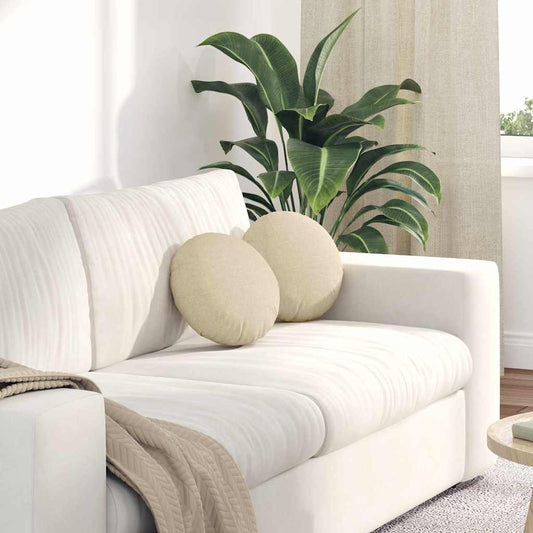 Zitkussens 2 pcs Crème Ø30 x 13 cm Stof is nu te koop bij PeponiXL, paradijselijk wonen!