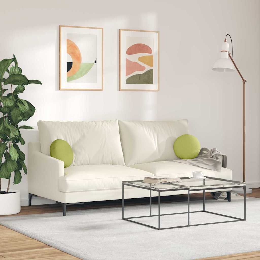 Zitkussens 2 pcs Lichtgroen Ø30 x 13 cm Stof is nu te koop bij PeponiXL, paradijselijk wonen!