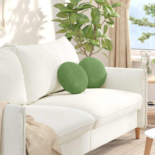 Zitkussens 2 stuks Lichtgroen Ø 40 x 13 cm Fluweel is nu te koop bij PeponiXL, paradijselijk wonen!