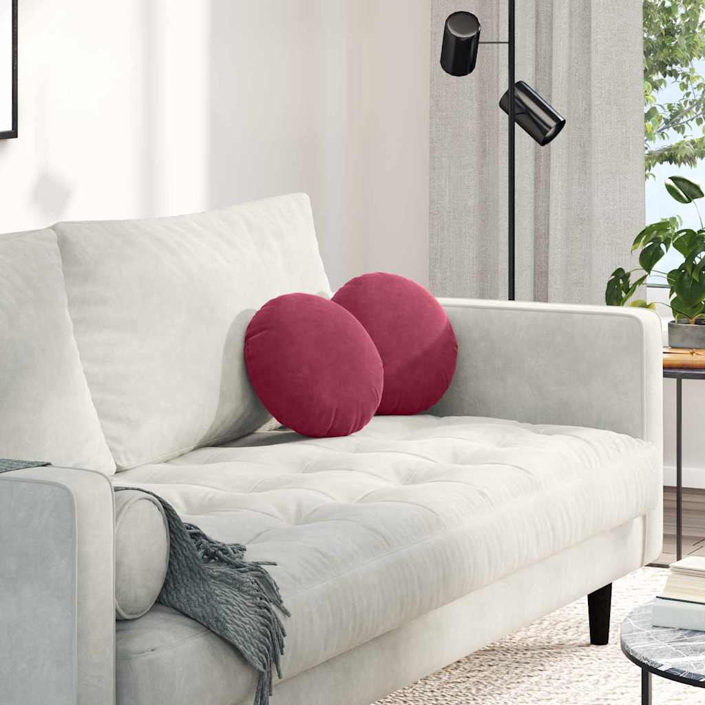 Zitkussens 2 stuks Wijnrood Ø 40 x 13 cm Fluweel is nu te koop bij PeponiXL, paradijselijk wonen!