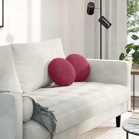 Zitkussens 2 stuks Wijnrood Ø 40 x 13 cm Fluweel is nu te koop bij PeponiXL, paradijselijk wonen!