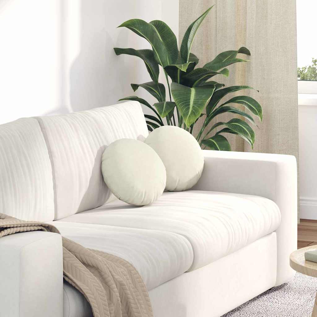 Zitkussens 2 stuks Crème Ø 40 x 13 cm Fluweel is nu te koop bij PeponiXL, paradijselijk wonen!