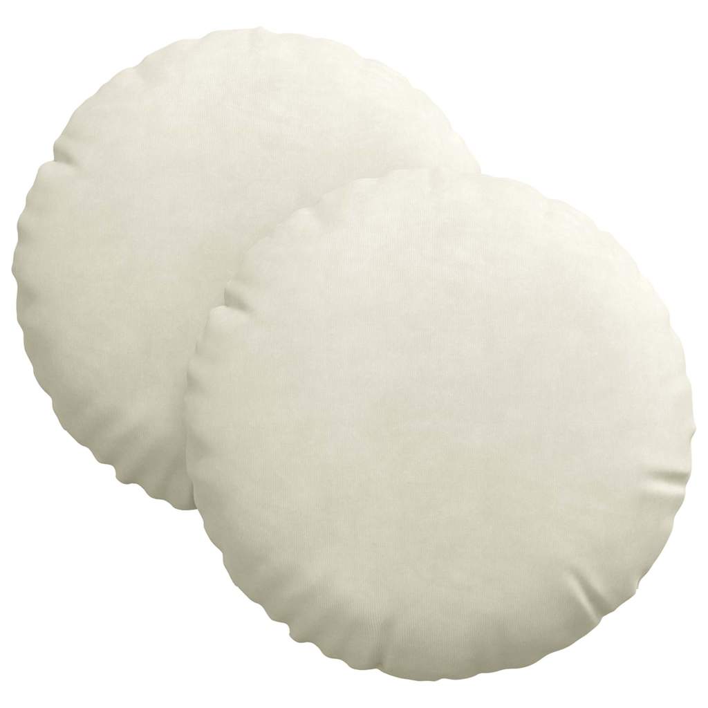 Zitkussens 2 stuks Crème Ø 40 x 13 cm Fluweel is nu te koop bij PeponiXL, paradijselijk wonen!